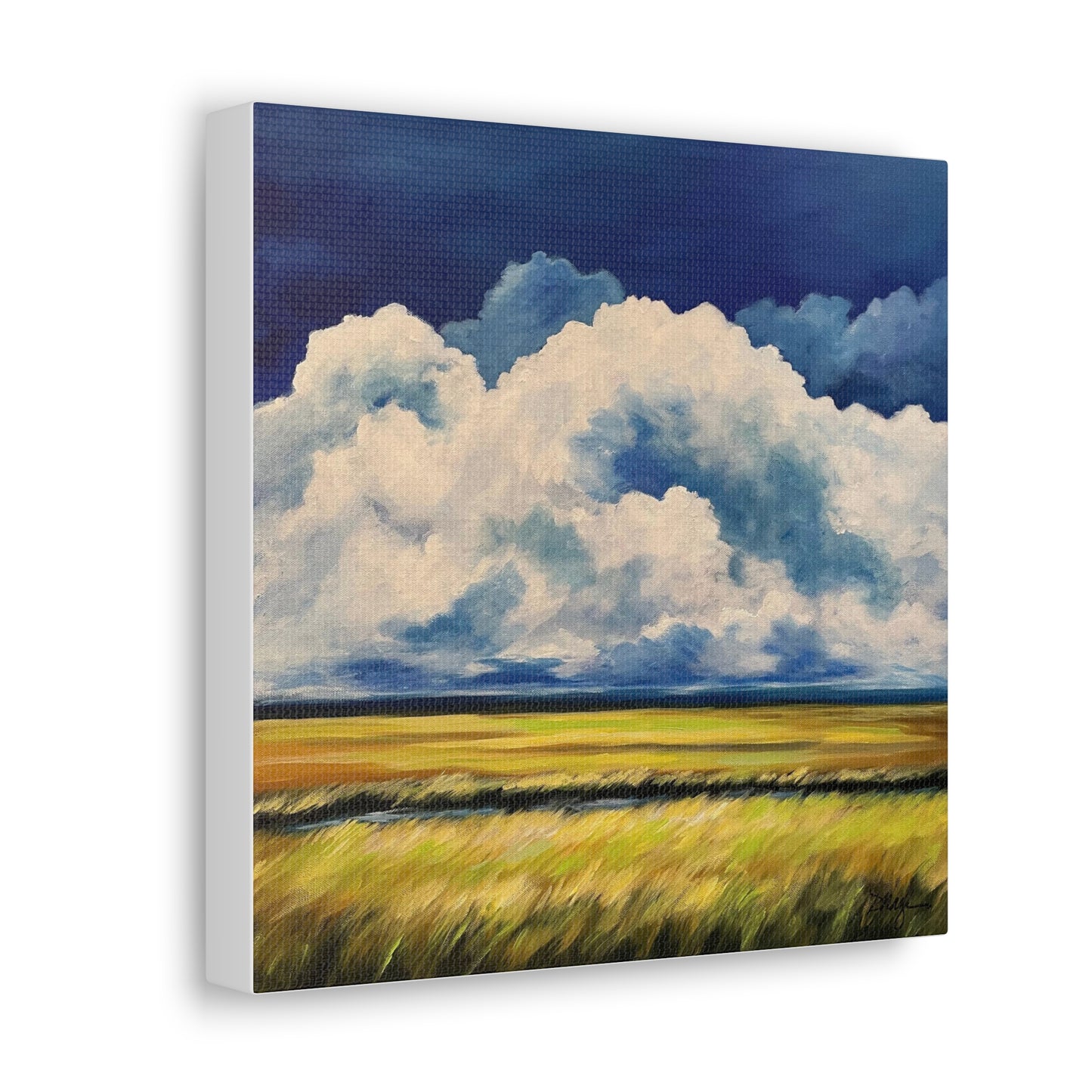 Clouds Over The Marsh - Canvas Print