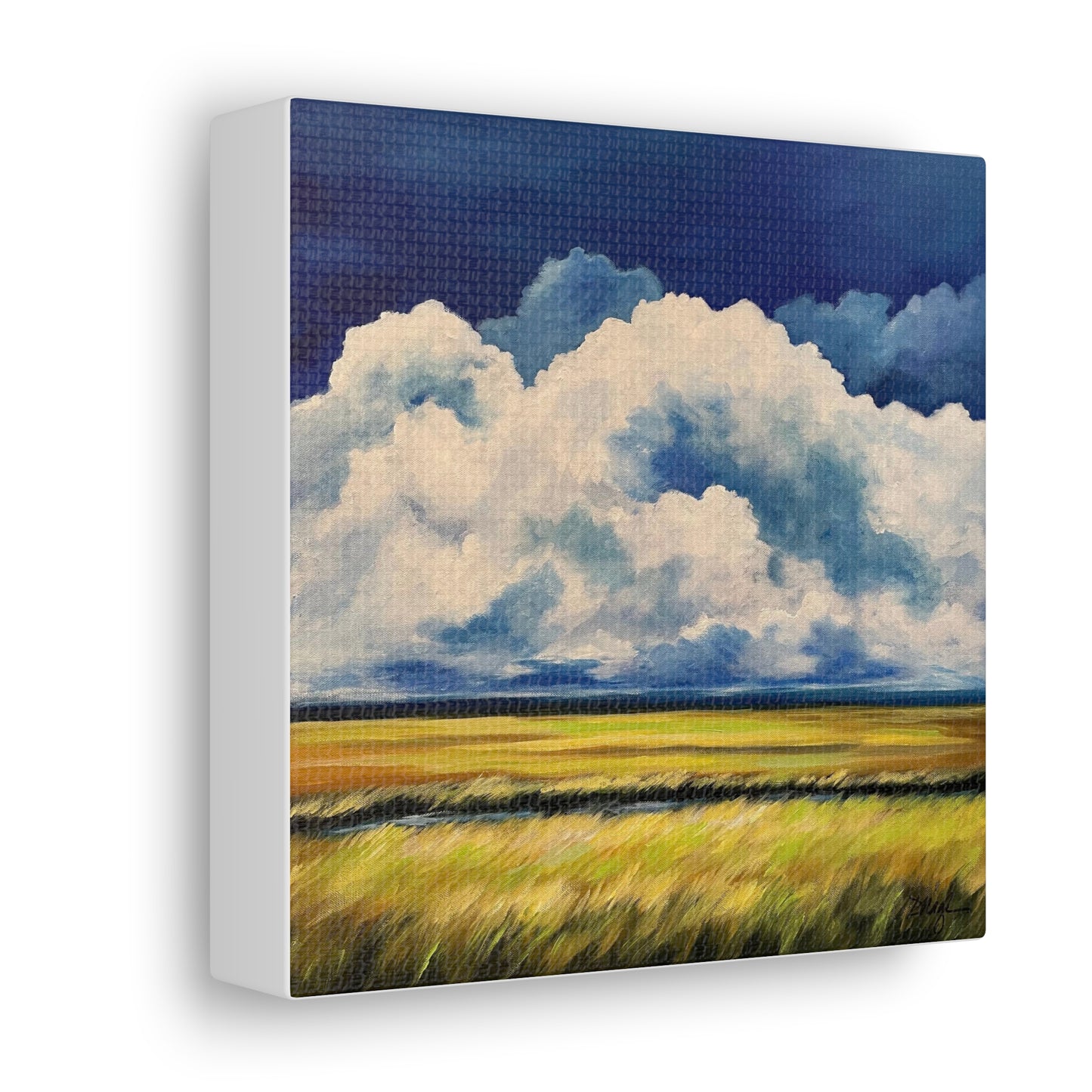 Clouds Over The Marsh - Canvas Print