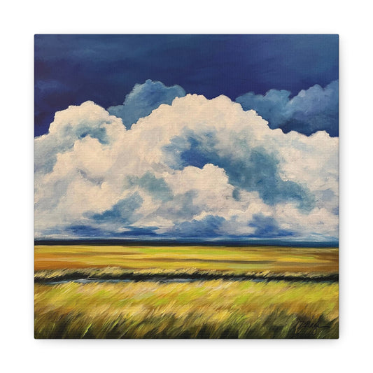 Clouds Over The Marsh - Canvas Print