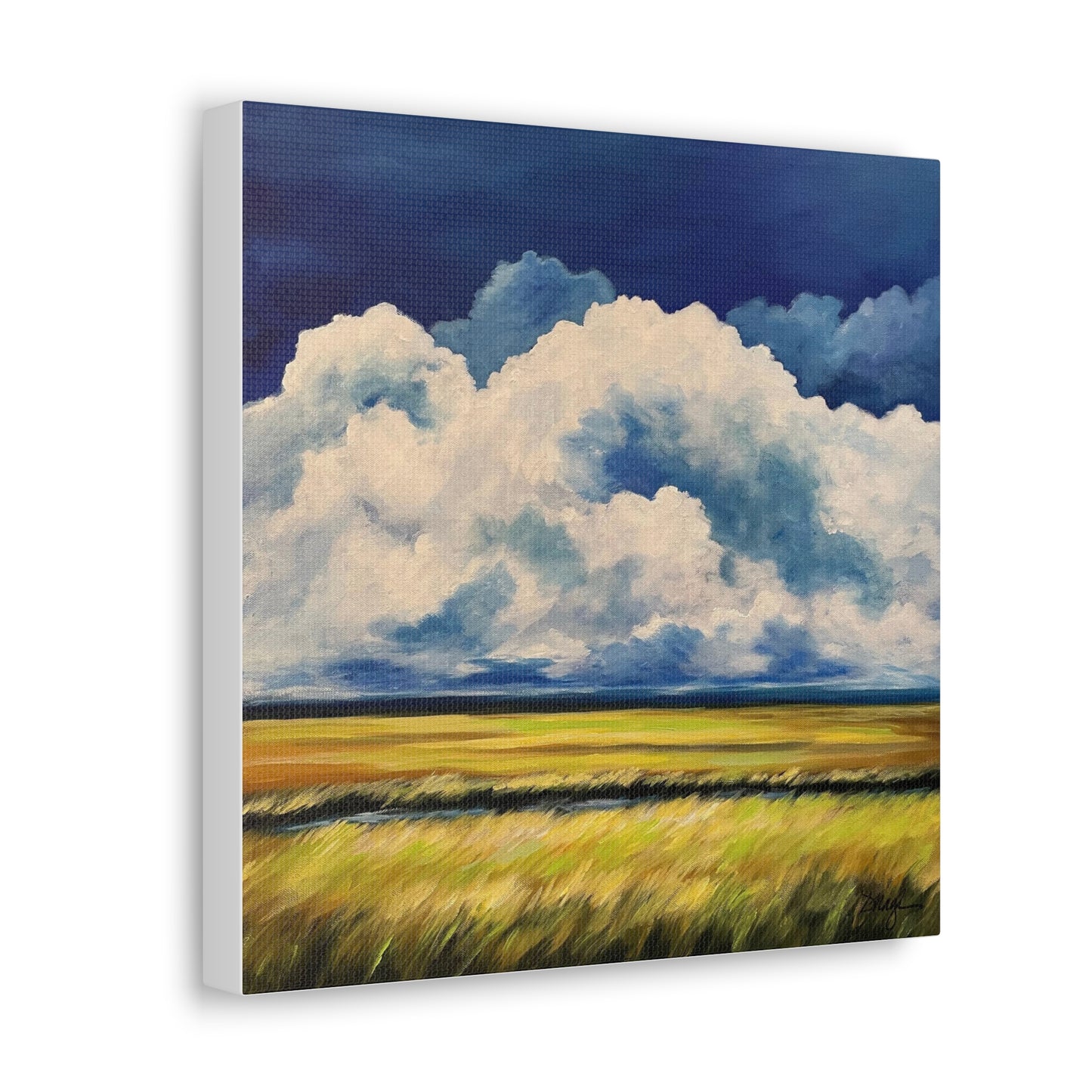 Clouds Over The Marsh - Canvas Print